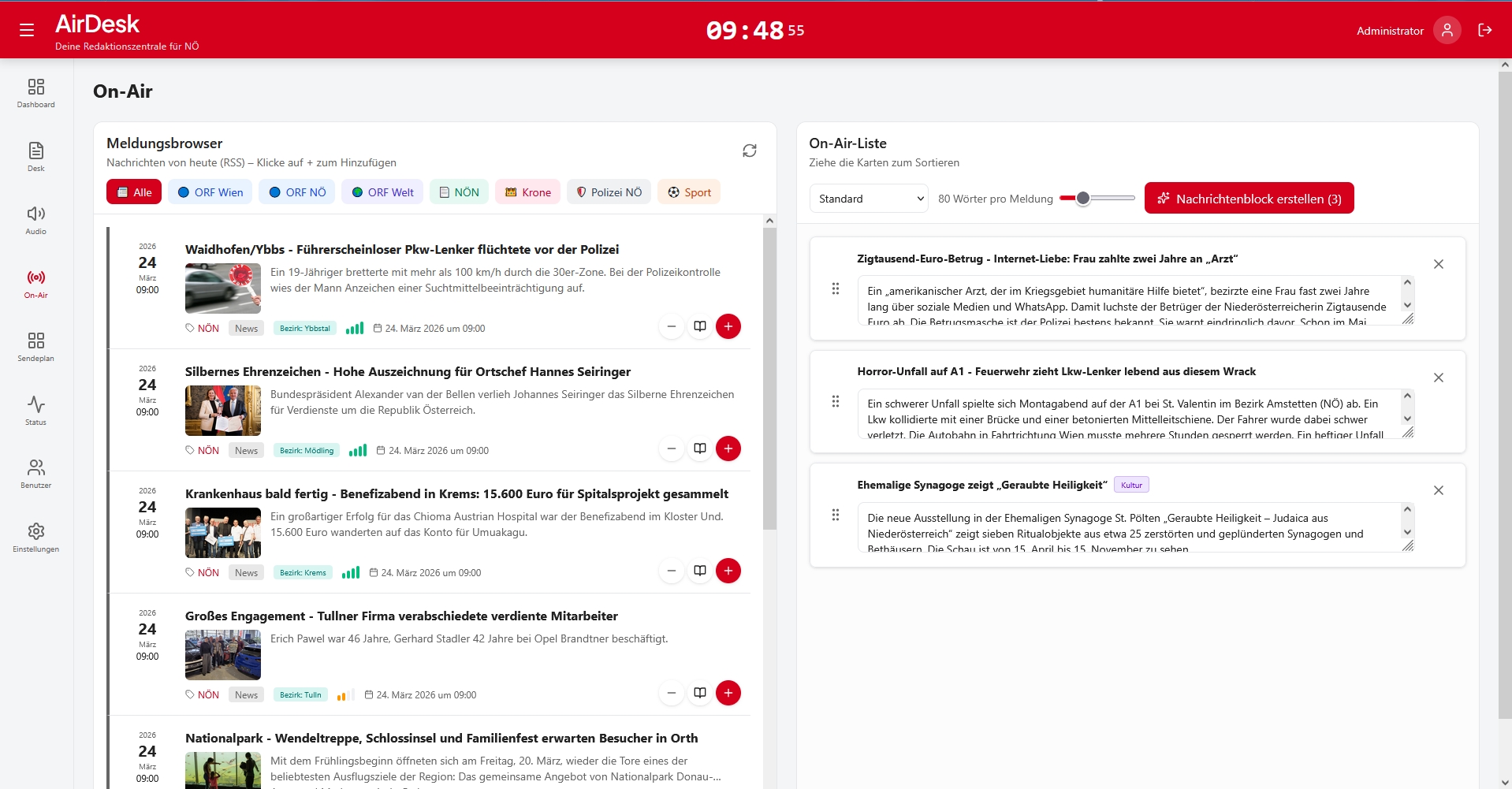 Audio-Editor mit integrierter Sprachsynthese