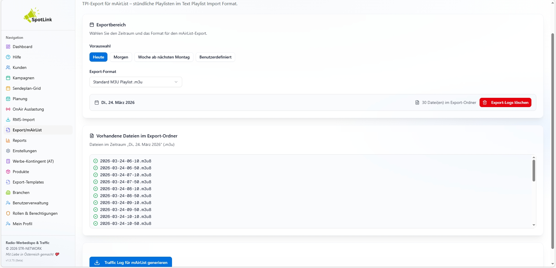 Reporting – Auswertung nach Kampagne und Zeitraum